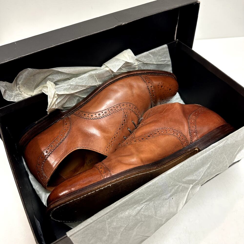 VERY GOOD Grant Stone x J. Crew Ludlow Oxford Semi-Brogues Brown US 10.5